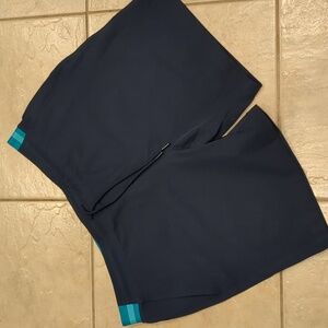 Under Armour Navy Athletic Shorts with Aqua Highlights